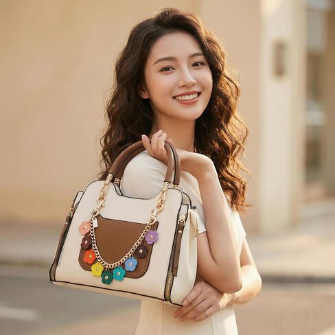 Bag Chain Charm, KeyChain & Charms Wallet Chain Purse Chain Charm with Cute Colorful Flower in Kuwait