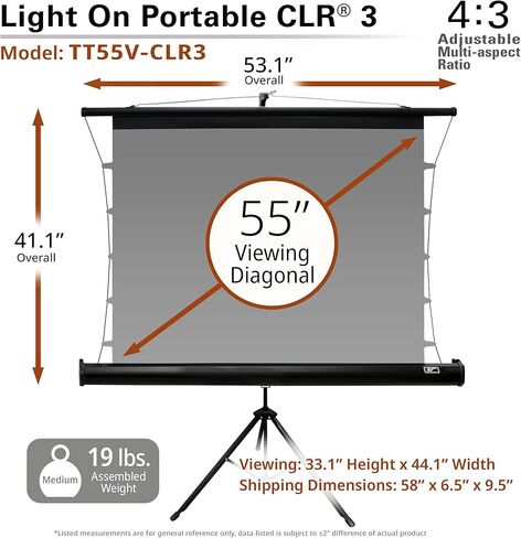 سلسلة حامل ثلاثي القوائم من Elite Screens، مقاس 136 بوصة 1:1، شاشة عرض محمولة داخلية وخارجية قابلة للتعديل، نسبة عرض إلى ارتفاع متعددة قابلة للتعديل، 8K / 4K Ultra HD 3D جاهزة، ضمان لمدة عامين من شركة مقرها الولايات المتحدة، T136NWS1 - أبيض in Saudi Arabia