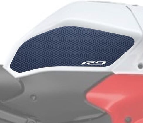 2025 جديد لياماها YZF-R9 YZF R9 2026 الجانب خزان الوقود وسادة خزان منصات حامي ملصقات قبضة الركبة وسادة تثبيت (أسود) in Kuwait