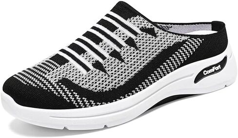 Women's Slip-On Mule Sneaker Breathable Mesh Tennis Shoes Light Weight Weaving Slippers in Saudi Arabia