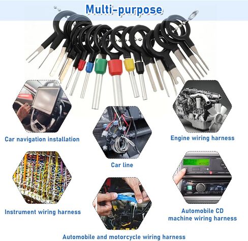 950 PCS Depinning Tool Kit Automotive Connector Pins Terminal Removal Tools Kit Non-insulated Wire Connector Pin Release Kits Electrical Pin Removal Tools Kits for Automotive, Home Appliance in Saudi Arabia