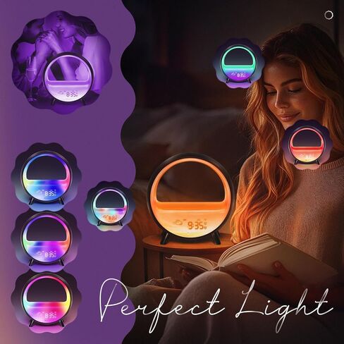 Dekala Arches Sunrise Alarm Clock Sunset White Noise Sound Machine Sleep Timer Loud Alarm Clock for Heavy Sleepers Natural Sound Wake-Up Light 15W Wireless Charging Customizable Snooze 5G WiFi App in Kuwait