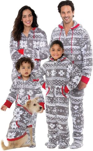 مجموعات بيجامة عائلية متطابقة من PajamaGram - لباس واحد لعيد الميلاد، رمادي، مقاس XL in Saudi Arabia
