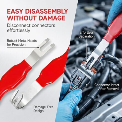 أداة إزالة موصل كهربائي للسيارات، مزيل فاصل موصل طرفي كهربائي عالمي لمعظم المركبات - مجموعة إصلاح أسلاك السيارة آمنة وسهلة in Kuwait