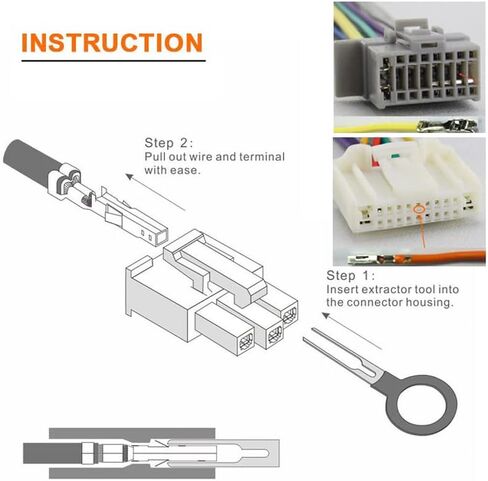 AUTOXBERT 52PCs Terminal Removal Tool Kit Depinning Tool Electrical Connector Pin Extractor Tool Set Wire Release Terminal Ejector Kit for Automotive Car Household Devices in Saudi Arabia