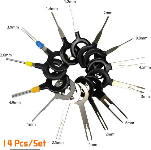 AUTOXBERT 52PCs Terminal Removal Tool Kit Depinning Tool Electrical Connector Pin Extractor Tool Set Wire Release Terminal Ejector Kit for Automotive Car Household Devices in Saudi Arabia