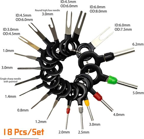AUTOXBERT 52PCs Terminal Removal Tool Kit Depinning Tool Electrical Connector Pin Extractor Tool Set Wire Release Terminal Ejector Kit for Automotive Car Household Devices in Saudi Arabia