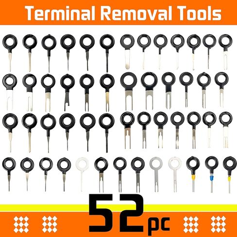 AUTOXBERT 52PCs Terminal Removal Tool Kit Depinning Tool Electrical Connector Pin Extractor Tool Set Wire Release Terminal Ejector Kit for Automotive Car Household Devices in Saudi Arabia