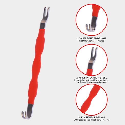طقم كماشة قطع الكهرباء للسيارات، 4 قطع، أداة إزالة مشبك السيارة، فاصل موصل من الفولاذ عالي الكربون مع كماشة مستقيمة و60 درجة، كماشة مشبك خرطوم، أداة تحرير القابس الكهربائي للسيارة in Kuwait