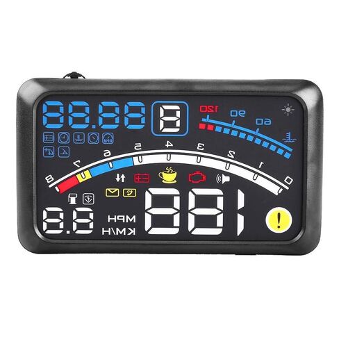 Car HUD with Over Speed Alarm and Digital Speedometer, Vehicle Dashboard Display for MPH/KM/h, Windshield Projection Film, 12V Power, 5.5-inch Screen, in Saudi Arabia