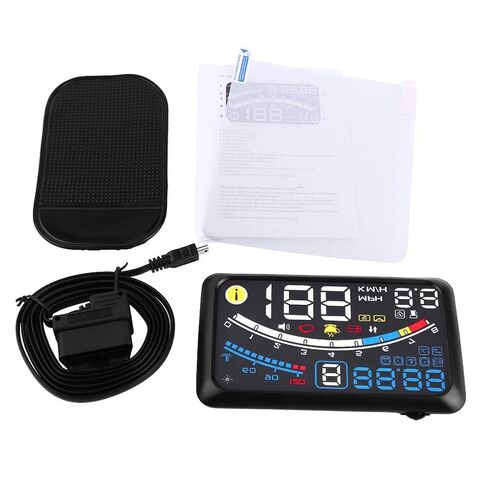 Car HUD with Over Speed Alarm and Digital Speedometer, Vehicle Dashboard Display for MPH/KM/h, Windshield Projection Film, 12V Power, 5.5-inch Screen, in Saudi Arabia