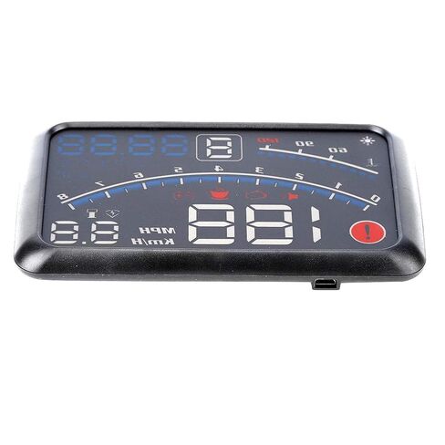Car HUD with Over Speed Alarm and Digital Speedometer, Vehicle Dashboard Display for MPH/KM/h, Windshield Projection Film, 12V Power, 5.5-inch Screen, in Saudi Arabia