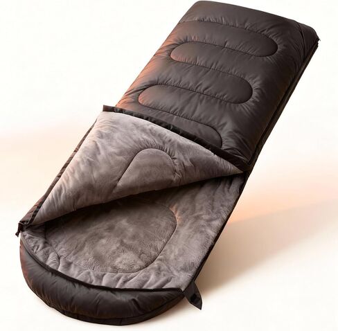 حقيبة نوم فارلاند للبالغين، للطقس البارد والدافئ مبطنة بالصوف - قابلة للحمل ومقاومة للماء والرياح مع كيس ضغط للتخييم والمشي لمسافات طويلة والسفر في الداخل والخارج in Kuwait