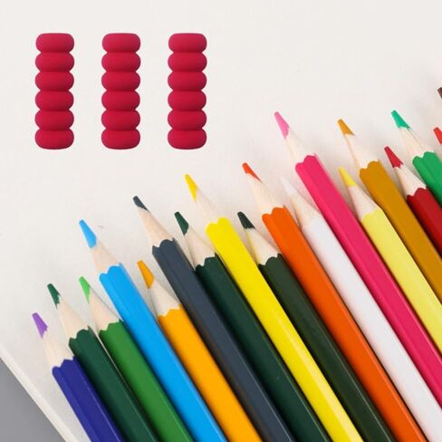36 PCS Foam Pencil Grips, 12 Assorted Colors (3 of Each) Comfortable Writing Aid Cushion Holders for All, Relieves Hand Fatigue, Universal Fit for Better Handwriting in Saudi Arabia