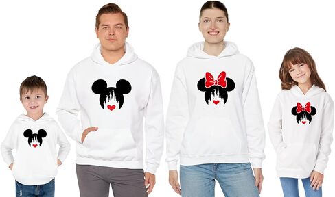 هوديس عائلية متطابقة مع آذان الفأر من Mouse Love Castle للجميع in Kuwait