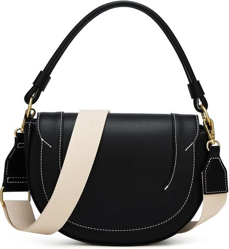 Slouchy PU Leather Crescent Hobo Bags Women Trendy Saddle Crossbody Purse Satchels Shoulder Bag Top-handle Tote Handbag in Saudi Arabia