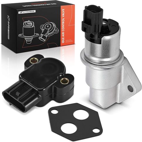 صمام التحكم في الهواء الخامل A-Premium IAC + مستشعر موضع الخانق TPS متوافق مع Ford Taurus 2001-2007، Ranger 2003-2008 وMazda B3000 2004-2008 وMercury Sable 2001-2005، 3.0 لتر in Kuwait