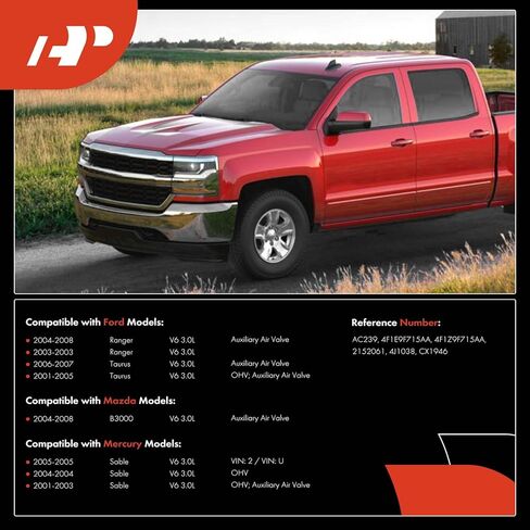 صمام التحكم في الهواء الخامل A-Premium IAC + مستشعر موضع الخانق TPS متوافق مع Ford Taurus 2001-2007، Ranger 2003-2008 وMazda B3000 2004-2008 وMercury Sable 2001-2005، 3.0 لتر in Kuwait