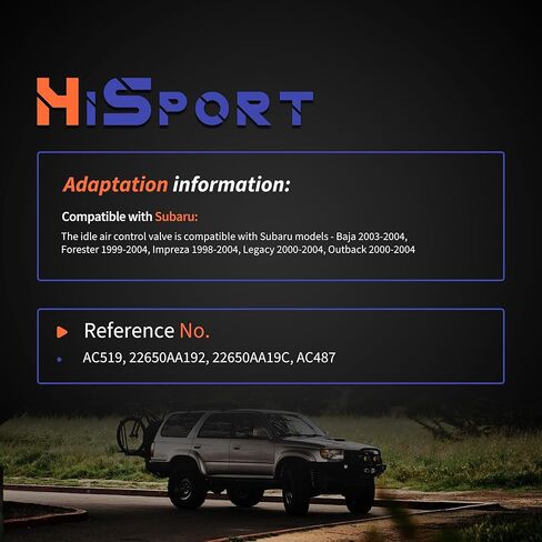 HiSport 22650AA192 صمام التحكم في الهواء الخامل IACV - متوافق مع سوبارو باجا فورستر إمبريزا ليجاسي أوت باك يستبدل 22650AA19C AC519 in Saudi Arabia