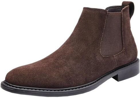 Men's Slip On Oxford Dress Shoes Men Casual Boots Shoe Chelsea Leather Formal Man Fashion Brown Wedding Pointed in Saudi Arabia