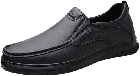 Men's Oxford Shoes Slip-on Loafers Shoes Non-slip wear-resistant flat Round-toed Comfortable Breathable Shoes for Men in Saudi Arabia