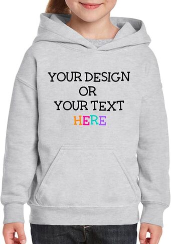 Vizor Personalized Hoodie for Boys Girls Kids Custom Your Image Text Photo Design Front and Back Print Options in Saudi Arabia