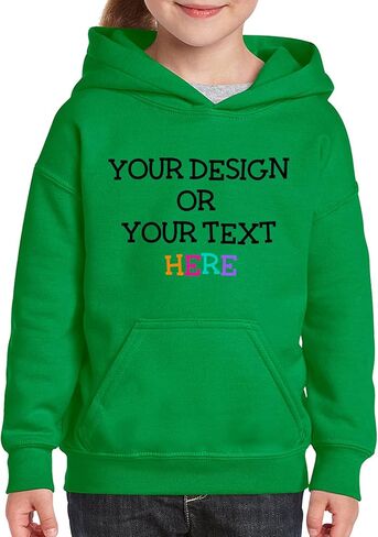 Vizor Personalized Hoodie for Boys Girls Kids Custom Your Image Text Photo Design Front and Back Print Options in Saudi Arabia