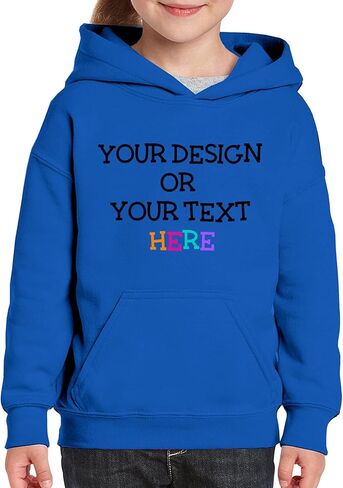 Vizor Personalized Hoodie for Boys Girls Kids Custom Your Image Text Photo Design Front and Back Print Options in Saudi Arabia