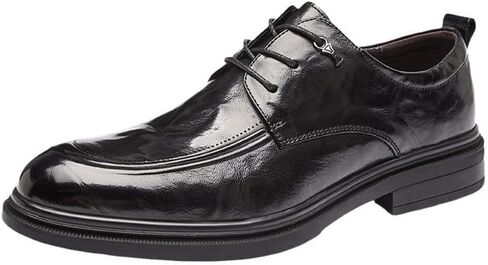 Men's lace-up comfortable derby shoes pointed toe soft suitable for wedding business formal shoes black comfortable heel in Saudi Arabia