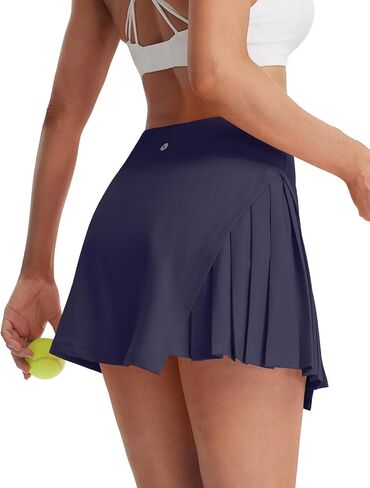 baleaf Women's Tennis Skirts High Waisted Golf Skirts with Pockets Pleated A-Line Side Slit Athletic Pickleball Skorts in Saudi Arabia