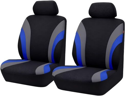 Car Seat Covers Full Set, Sports Breathable Mesh Vehicle Front ＆ Rear Seat Protectors, Automotive Interior Protection Accessories, Universal Fit (Gray) in Saudi Arabia