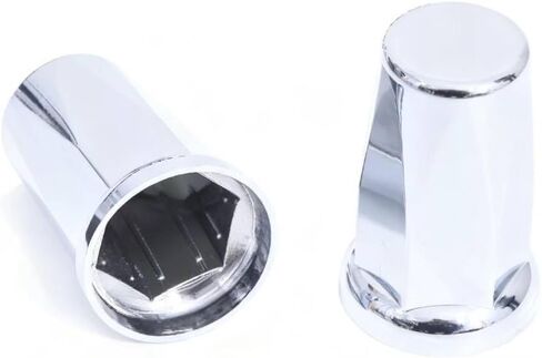 JESONN 20 قطعة 33 مم كروم ABS بلاستيك عالي السطح من النوع المسطح مجموعة غطاء صامولة العروة مع شفة (20) in Kuwait