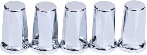 JESONN 20 قطعة 33 مم كروم ABS بلاستيك عالي السطح من النوع المسطح مجموعة غطاء صامولة العروة مع شفة (20) in Kuwait