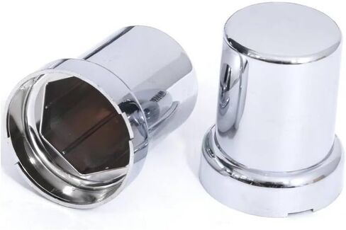 JESONN 20 قطعة 33 مم من الكروم ABS أنبوب بلاستيكي للضغط على صامولة العروة يغطي العروات مع شفة (20) in Kuwait