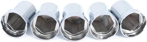 JESONN 20 قطعة 33 مم من الكروم ABS أنبوب بلاستيكي للضغط على صامولة العروة يغطي العروات مع شفة (20) in Kuwait