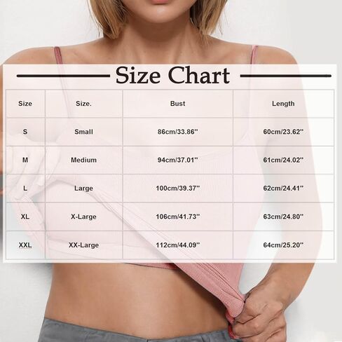 Women's Summer Camisole Tops with Bulit in Bra Knit Ribbed Supportive Padded Spaghetti Strap Slim Tank Top for Yoga in Saudi Arabia