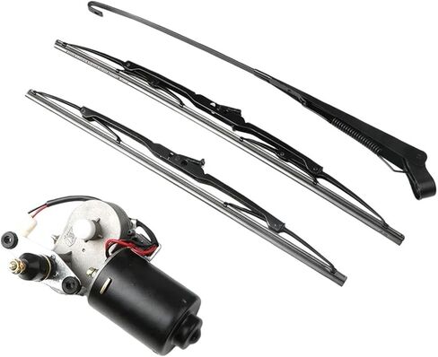 Electric Windshield Wiper Motor Kit Wiper Assembly Compatible with Polaris Ranger Honda Washer Reservoir Pump Bottle Jet Wiper DC12V 30W in Kuwait