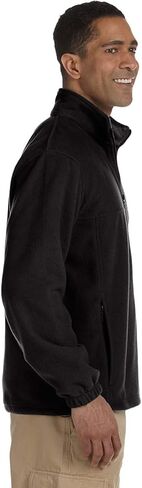 Harriton Men's Tall 8 oz. Full-Zip Fleece 2XT BLACK in Saudi Arabia