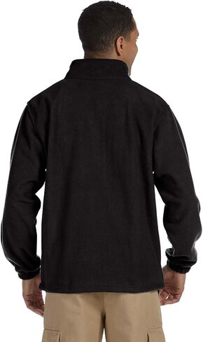 Harriton Men's Tall 8 oz. Full-Zip Fleece 2XT BLACK in Saudi Arabia