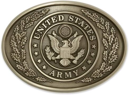 Indiana Metal Craft US ARMY Traditional Design Solid Brass Belt Buckle MADE IN USA in Saudi Arabia