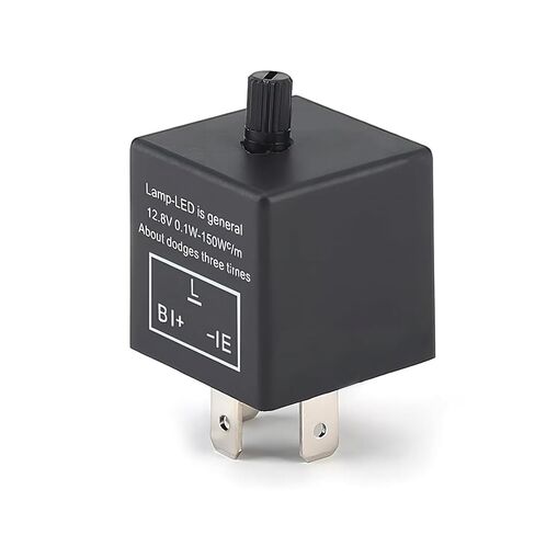 CF14 Car LED Flasher Relay, 3 Pin Adjustable Relay for Solving LED Turn Signal Fast Flashing, Plug and Play Flashing Frequency Control Tool, Universal Lighting Maintenance for Cars (Black) in Saudi Arabia