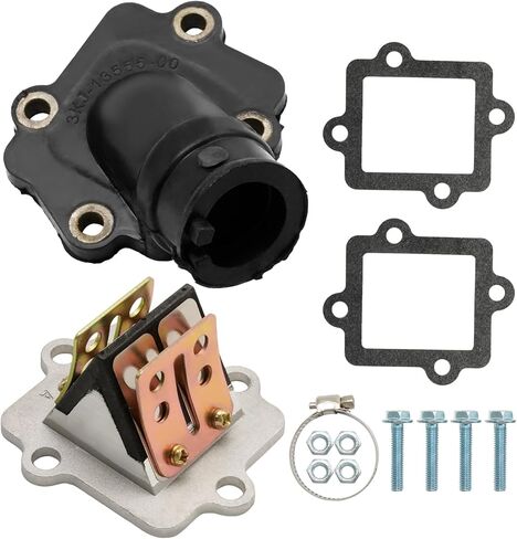0450065 Intake Manifold Boot Intake Reed Valve and Gasket, Replacement for Polaris Sportsman 90 2001-2006 Scrambler 50 2001-2003, Replaces 0450063 00450062 in Saudi Arabia