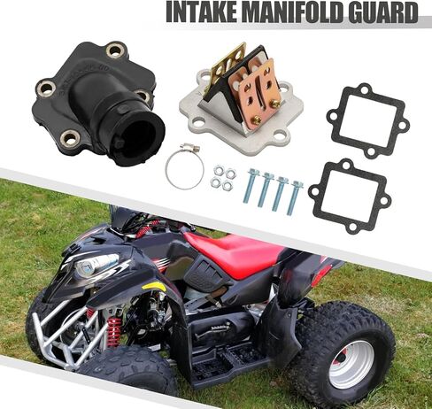 0450065 Intake Manifold Boot Intake Reed Valve and Gasket, Replacement for Polaris Sportsman 90 2001-2006 Scrambler 50 2001-2003, Replaces 0450063 00450062 in Saudi Arabia