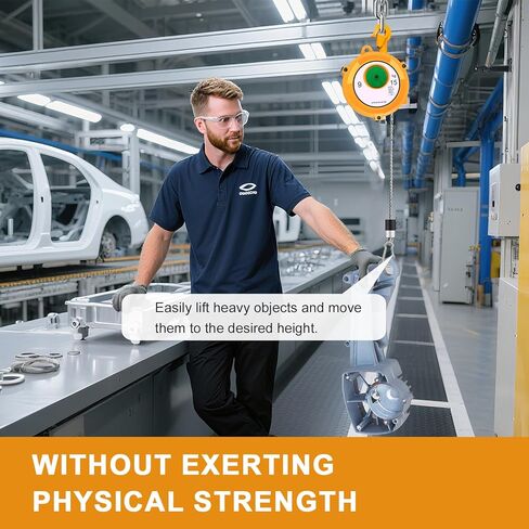 موازن زنبركي قابل للسحب قابل للتعديل 9 ~ 15 كجم (20 ~ 33 رطل) مع حبل سلكي 1.5 متر مع خطاف، معدات تعليق للأدوات الثقيلة in Kuwait