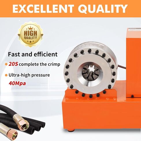 Electric Hydraulic Hose Crimper Tool with 8 Dies – 110V Portable Crimping Machine for AC Lines, Automotive, Excavators, Agricultural Equipment – Multi-Diameter Hydraulic Pipe & Fuel Line Crimper Kit in Kuwait