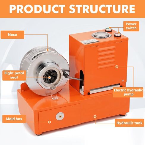 Electric Hydraulic Hose Crimper Tool with 8 Dies – 110V Portable Crimping Machine for AC Lines, Automotive, Excavators, Agricultural Equipment – Multi-Diameter Hydraulic Pipe & Fuel Line Crimper Kit in Kuwait