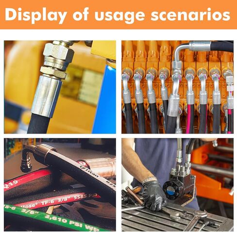 Electric Hydraulic Hose Crimper Tool with 8 Dies – 110V Portable Crimping Machine for AC Lines, Automotive, Excavators, Agricultural Equipment – Multi-Diameter Hydraulic Pipe & Fuel Line Crimper Kit in Kuwait