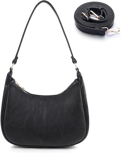Hobo Bags for Women - Soft Leather Crossbody Bag Slouchy Zipper Closure Purse with Adjustable Strap in Saudi Arabia