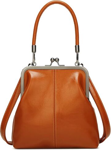 Women's Kiss Lock Crossbody Bag PU Leather Kiss Clasp Purse Handbags Crossbody Shoulder Bags Hobo Tote Purses Wallet in Saudi Arabia