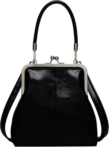 Women's Kiss Lock Crossbody Bag PU Leather Kiss Clasp Purse Handbags Crossbody Shoulder Bags Hobo Tote Purses Wallet in Saudi Arabia